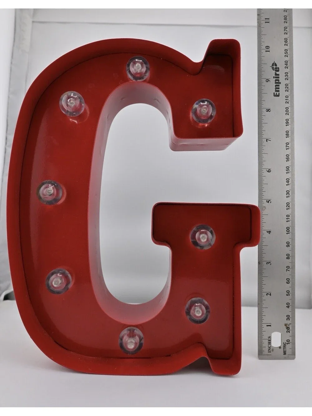 F and G Alphabet LED Letter Sign Red Metal English Letters Hanging Lights 10